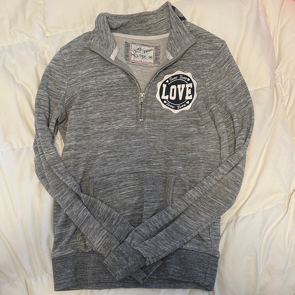 Reflex Gray Quarter-Zip Jacket